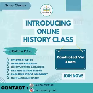 Online history group classes for GCE syllabus English medium students