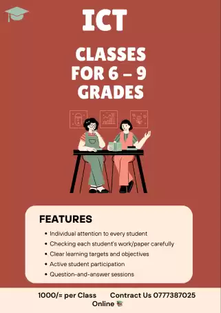 Online ICT Class for Grade 6 to 9