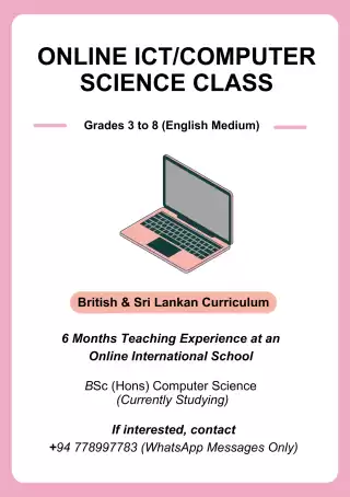 Online ICT/Computer Science Class