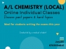 Online individual classes for A/L chemistry past papers - English medium 