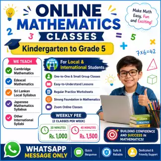 ONLINE MATHEMATICS CLASSES