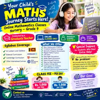 🎓 Online Mathematics Classes | Nursery – Grade 9