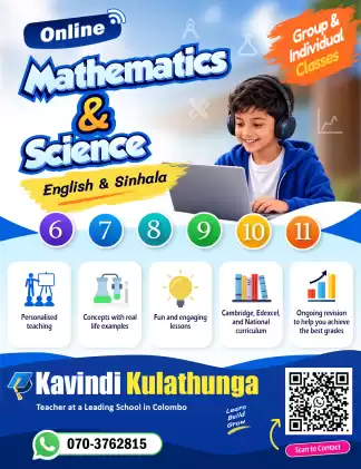 Online Mathematics & Science Classes | Grades 6–11 | English & Sinhala Medium