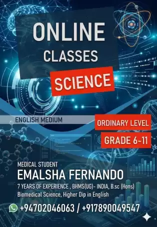 🔬 ONLINE SCIENCE CLASSES 📘 English Medium | Ordinary Level | Grade 6–11