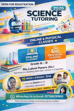 Online Science Classes - Grade 6-9- English Medium