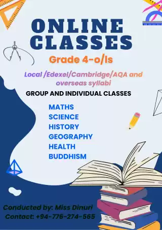 Online science maths classes 2027 (o/ls) English medium group and individual