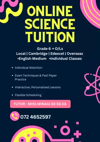 ONLINE SCIENCE THEORY CLASSES Grade 6 → O/Ls (Local | ONLINE Cambridge | Edexcel | Overseas)