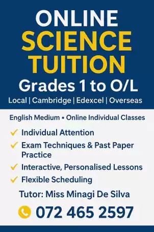 ONLINE SCIENCE TUITION | GRADES 1 TO O/L (LOCAL | CAMBRIDGE | EDEXCEL | OVERSEAS CURRICULAR)