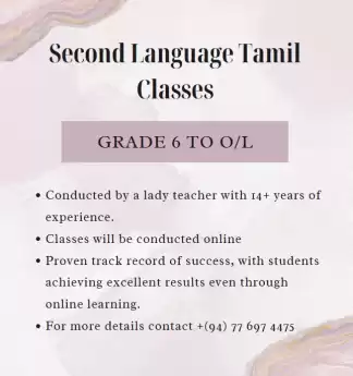 Online Second Language Tamil Classes (individual)