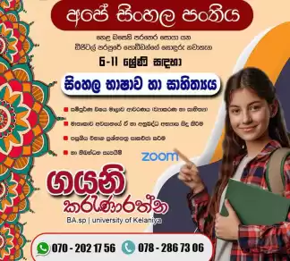 Online Sinhala class - සිංහල පන්ති
