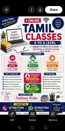 Online Tamil & Sinhala Tutor - Grade 1 to O/L