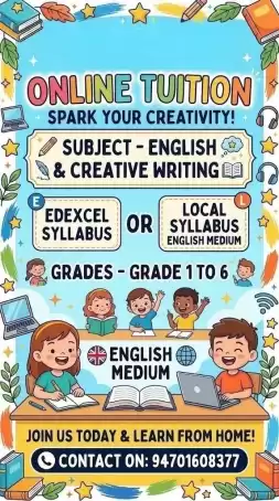 Online tuition classes for English for primary grades