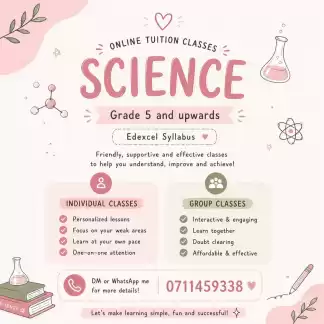 Online tuitions class for Grade 5 upwards ( Edexcel syllabus)