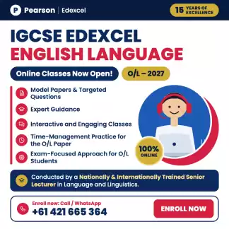PEARSON EDEXCEL ENGLISH O/L – 2027