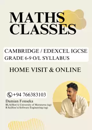 Pearson Edexcel GCSE / Cambridge IGCSE Mathematics Grade 6–9 O/L Mathematics Classes (Home Visits & Online Classes)