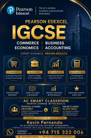 Pearson Edexcel IGCSE Commerce/ Business/ Economics/ Accounting