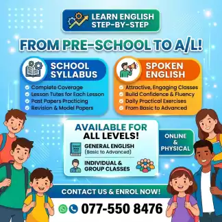 Physical and Online English Spoken and Syllabus classes for students