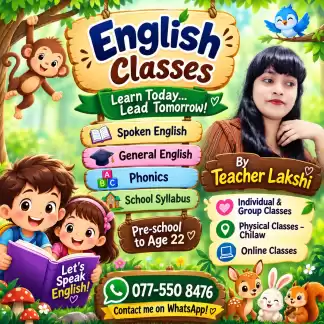 Physical and Online English Spoken and Syllabus classes for students