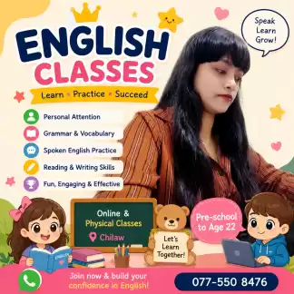 Physical and Online English Spoken and Syllabus classes for students