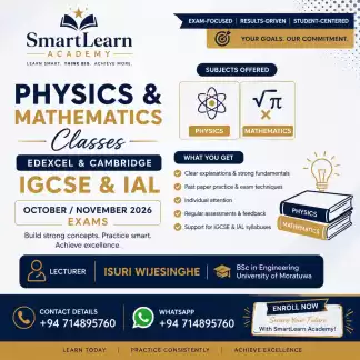 Physics & Mathematics Classes for Edexcel & Cambridge IGCSE | IAL