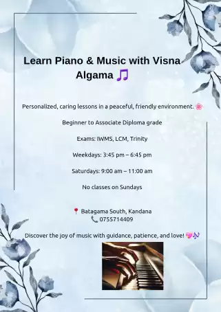 PIANO CLASSES AVAILABLE