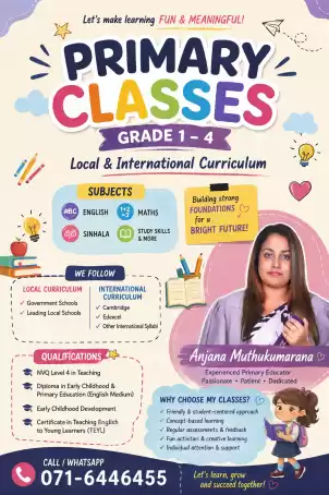 Pre School And Primary Teacher