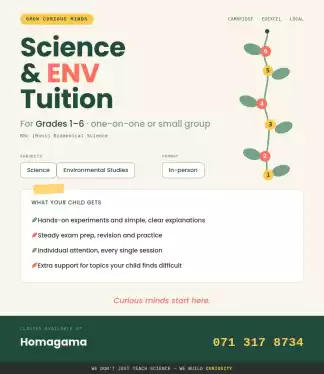 Primary Science & ENV classes