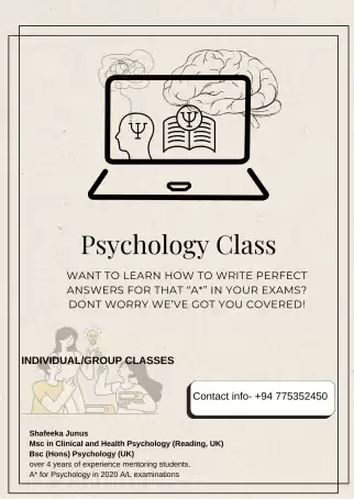 PSYCHOLOGY CLASSES FOR EDEXCEL AND CAMBRIDE CURRICULA