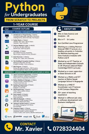 Python for undergraduate students