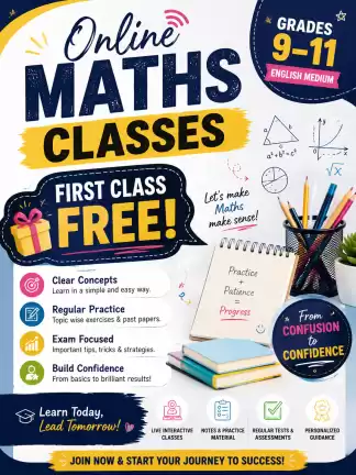 Quick Success Maths Classes for English medium students