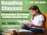  READING CLASSES
