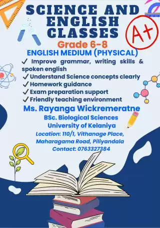 Science and English classes for grades 6-8