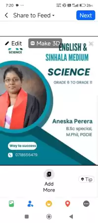 Science and health classes. Individual home visits or online.