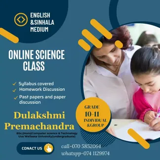 Science class (English and Sinhala meedium