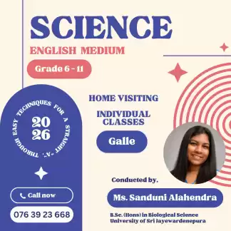 Science Class - English Medium - Galle Views: 27