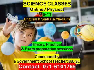 SCIENCE CLASSES- 6-11 Online/Physical