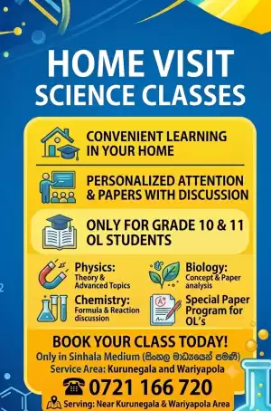 Science classes for Grade 10 & 11