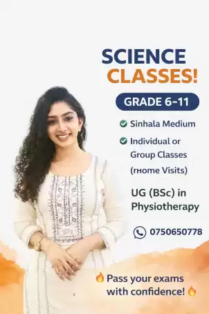Science classes for grade 6-11 (Sinhala medium )