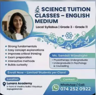 Science english medium online