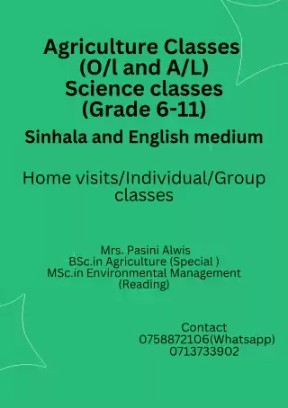 Science for A/Ls and O/Ls