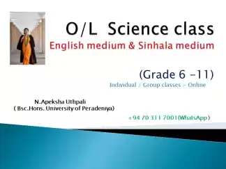 Science for grade 6 - 11 ( Sinhala medium/ English medium)