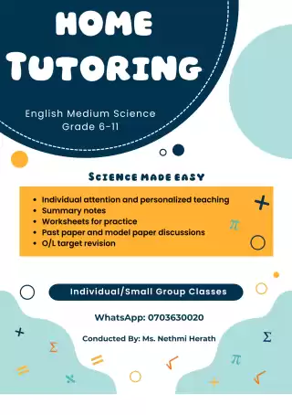 Science Home Visiting - English Medium