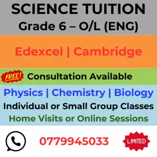 Science Tuition | Grade 6 - O/L