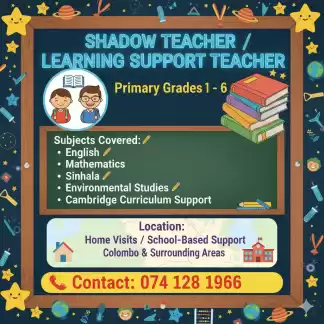 SHADOW TEACHER / LEARNING SUPPORT TEACHER 🌟