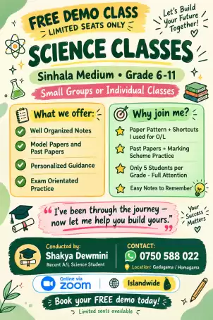 Shakya Dewmini Science Classes