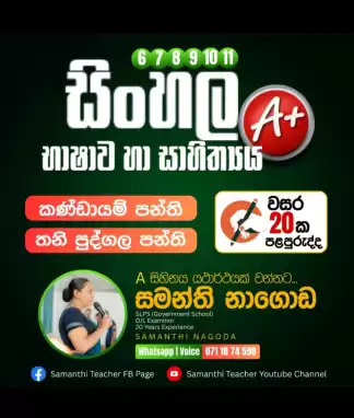 Sinhala class for 6-11