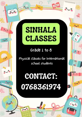 Sinhala Classes For International School Students - Grade 1 To 8 - EDEXCEL/CAMBRIDGE