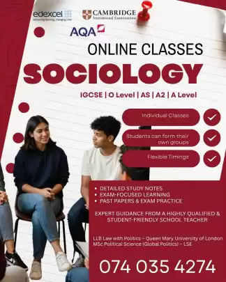 Sociology - Edexcel | Cambridge | AQA - IGCSE, O Level, AS, A2 & A Level