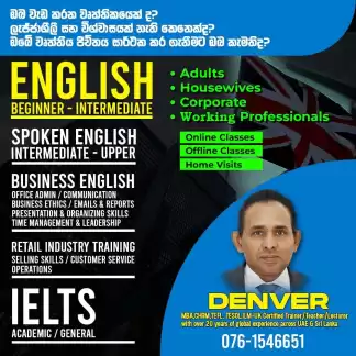 Spoken English, Business English, IELTS