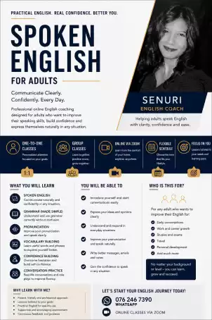 SPOKEN ENGLISH CLASSES FOR ADULTS